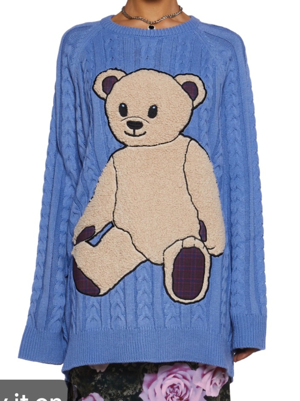Delia Boucle Teddy Bear Knit Oversized Sweater